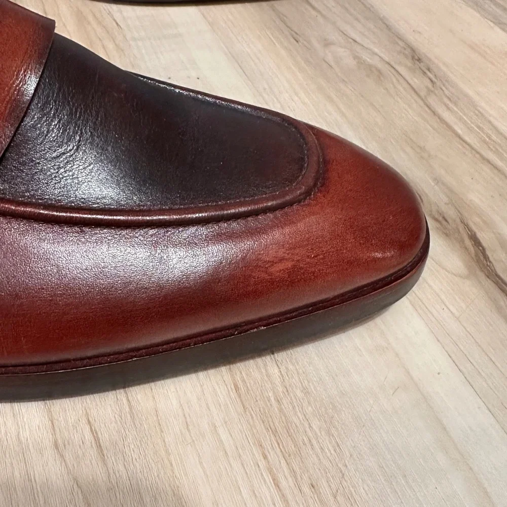 Lethato Handcrafted Leather Penny Loafer New without box Size 11.5/12 in‎ Brown